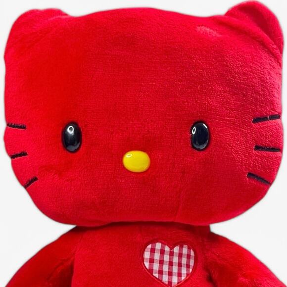 Limited Edition 2011 Hello Kitty Build A Bear Sanrio Red Gingham Heart NO BOW - Picture 2 of 11